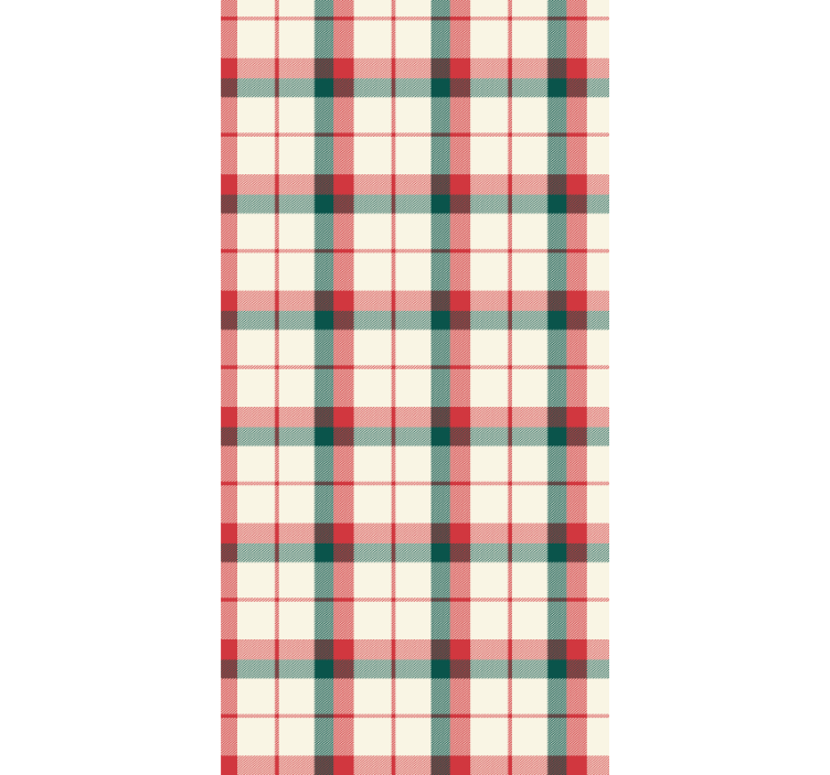 Wallpaper office christmas tartan design - TenStickers