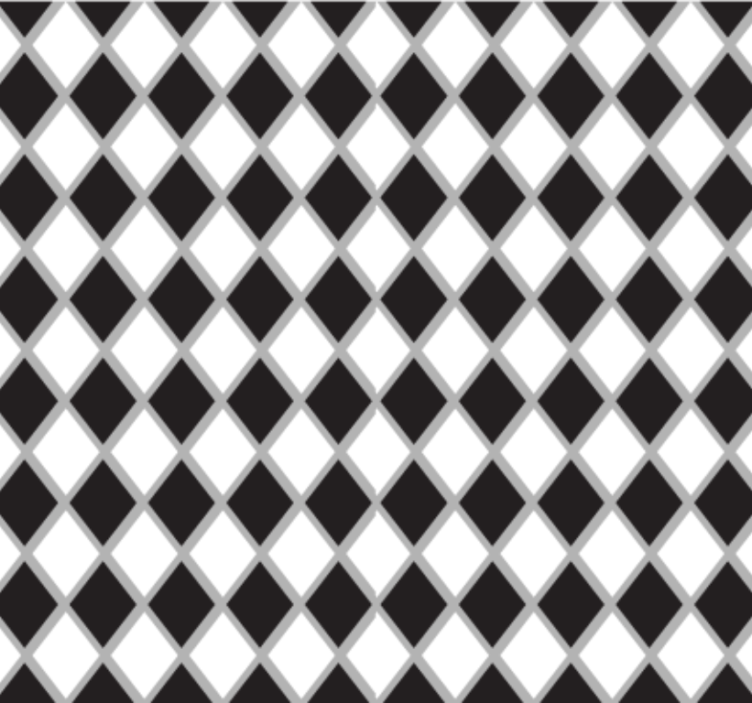 Wallpaper office black and white diamonds - TenStickers