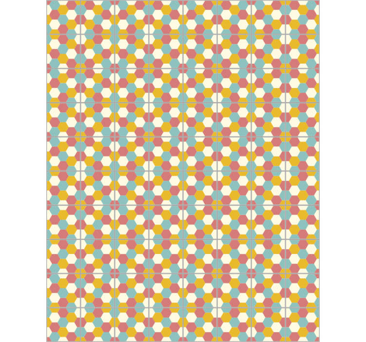 Wallpaper office geometric pattern design - TenStickers