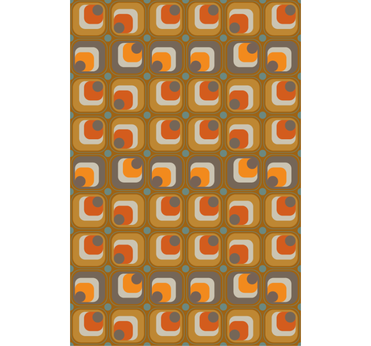 Wallpaper office 70s retro squares pattern - TenStickers