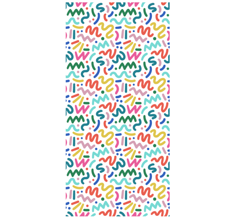 Hallway wallpaper in abstract colored shapes - TenStickers