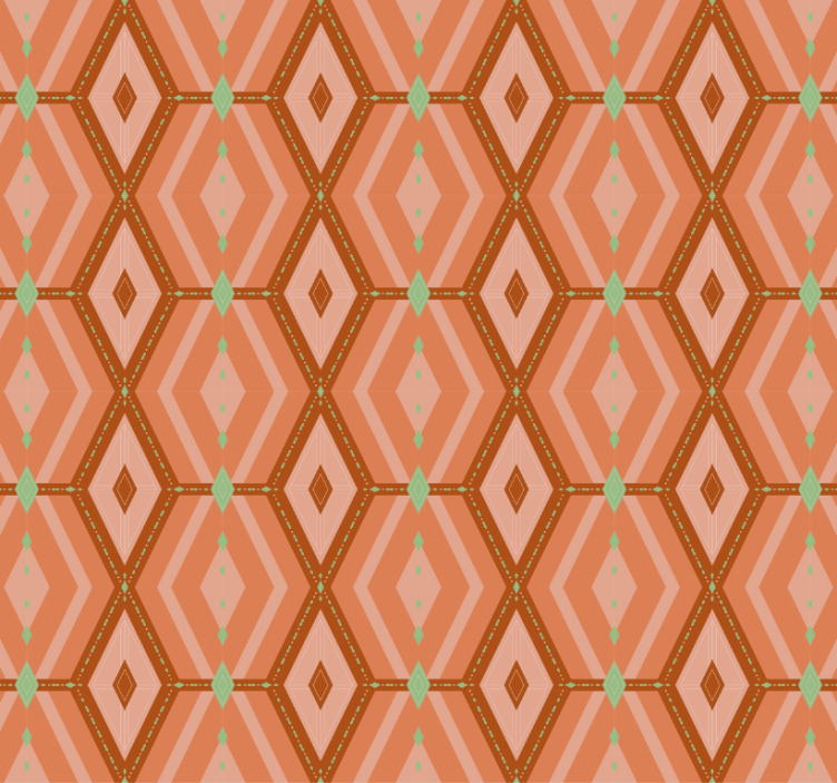 Hallway wallpaper 30s autumnal geometric tints - TenStickers
