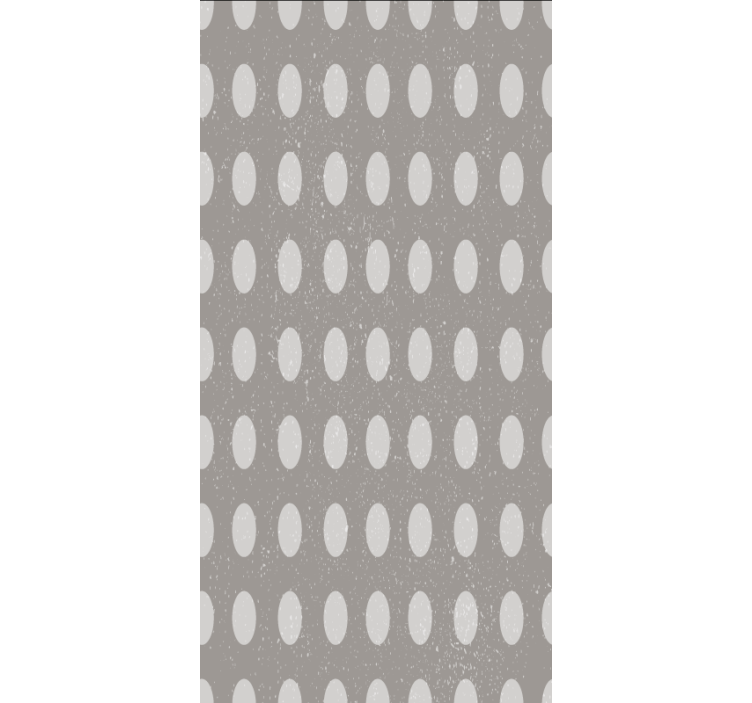 Wallpaper for dining area geometric gray circle pattern - TenStickers