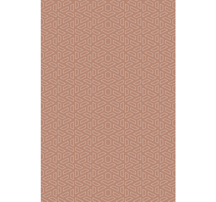 Wallpaper geometric stylish brown design - TenStickers