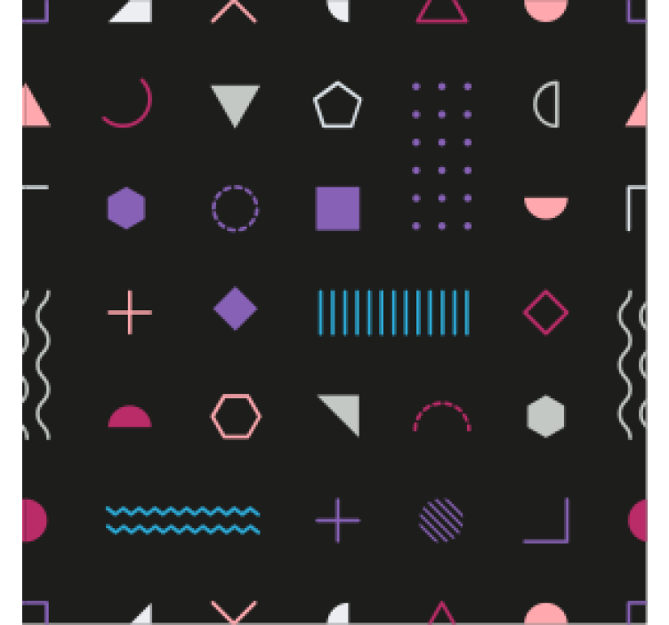 Wallpaper geometric playful shapes design - TenStickers