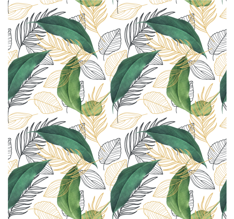 Nature wallpaper with lush greenery design - TenStickers