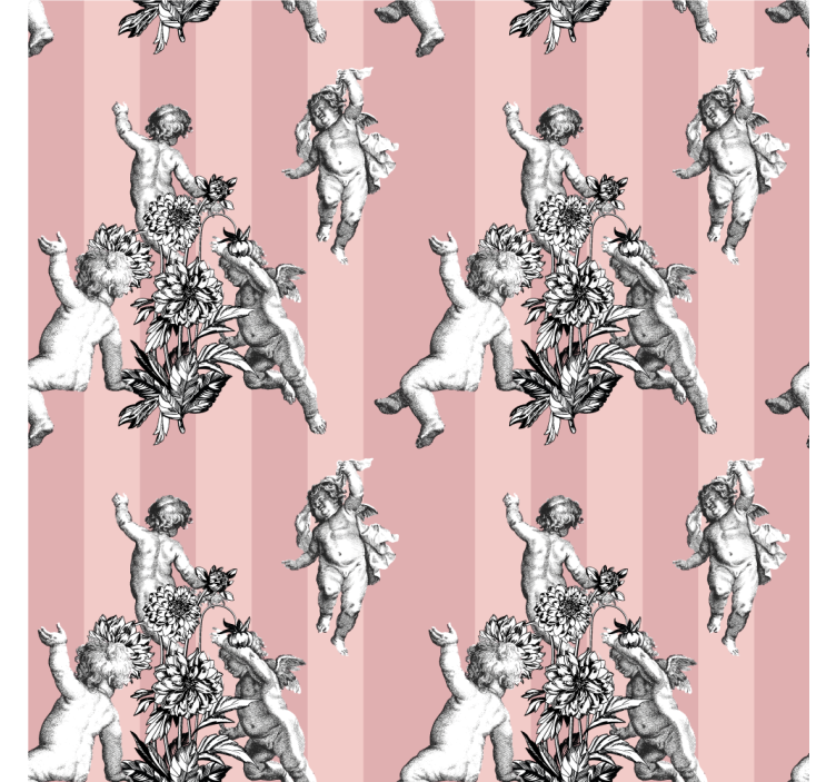 Retro wallpaper french vintage striped pattern - TenStickers