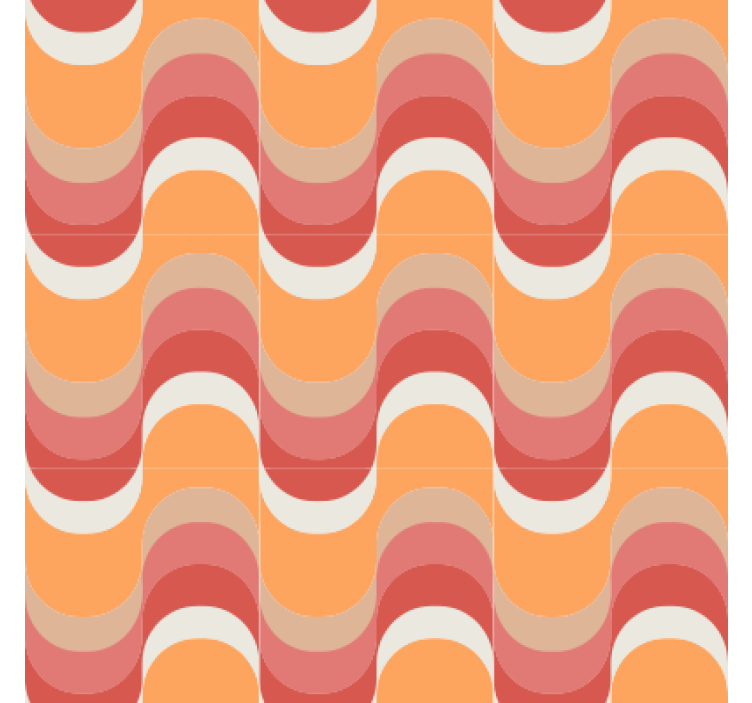 Retro wallpaper vibrant wave design - TenStickers