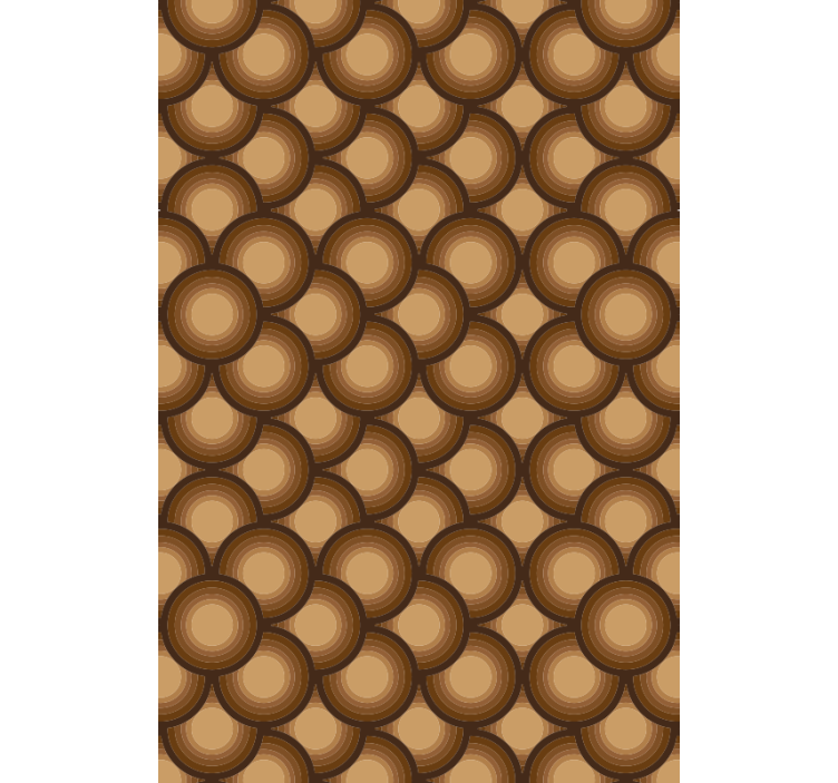 Retro wallpaper brown suns - TenStickers