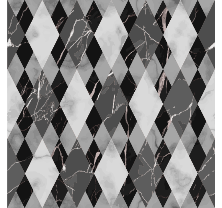 Marble effect wallpaper in diamond dark pattern - TenStickers