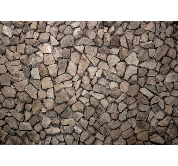 Stone effect wallpaper cobblestone pathway - TenStickers
