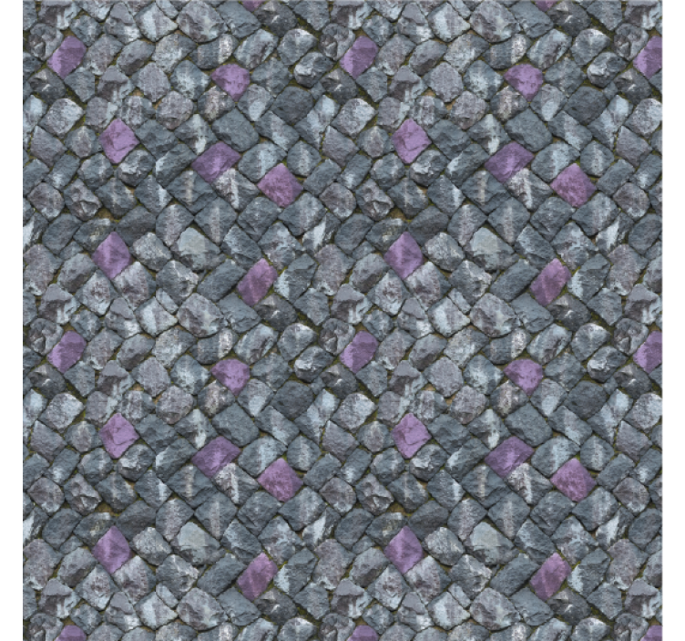 Stone effect wallpaper kawaii style irregular stones - TenStickers