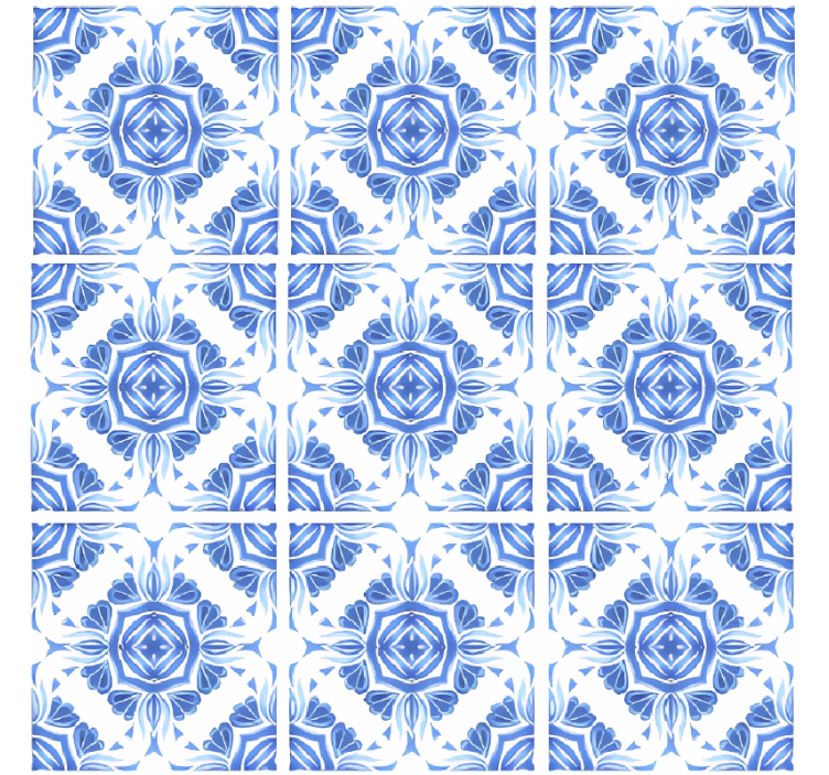 Stone effect wallpaper classic blue design - TenStickers