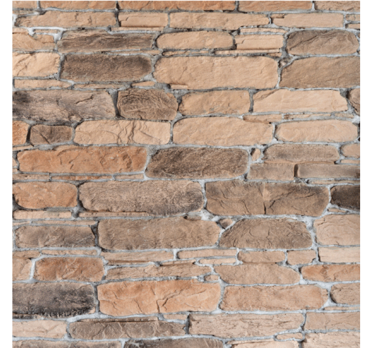 Stone effect wallpaper with realistic brick design - TenStickers