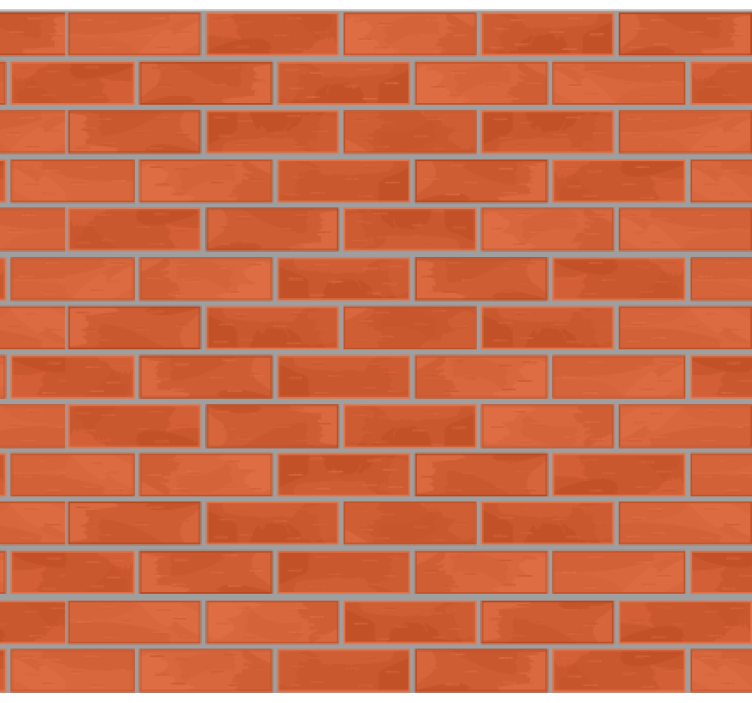 Stone effect wallpaper red brick design - TenStickers