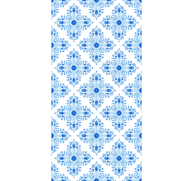 Tile effect wallpaper fontaine blue - TenStickers