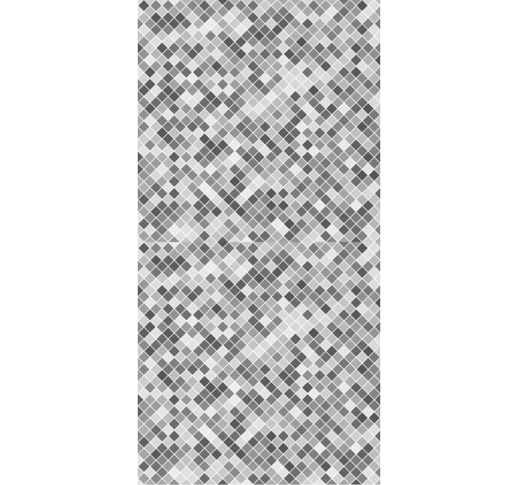 Tile effect wallpaper in gray squared pattern - TenStickers