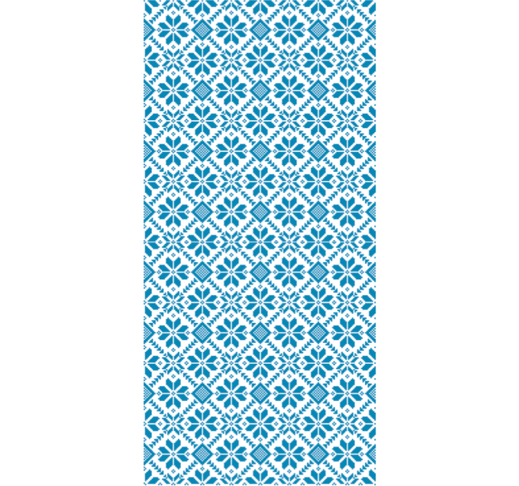 Tile effect wallpaper blue tile design - TenStickers