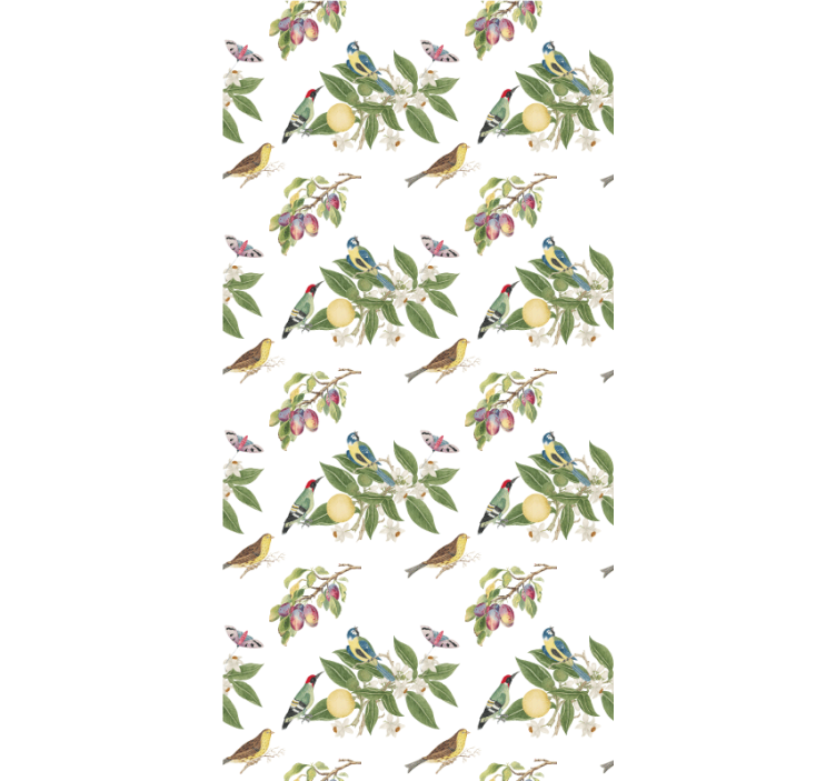 Wallpaper childrens room fruit thieves in nature - TenStickers