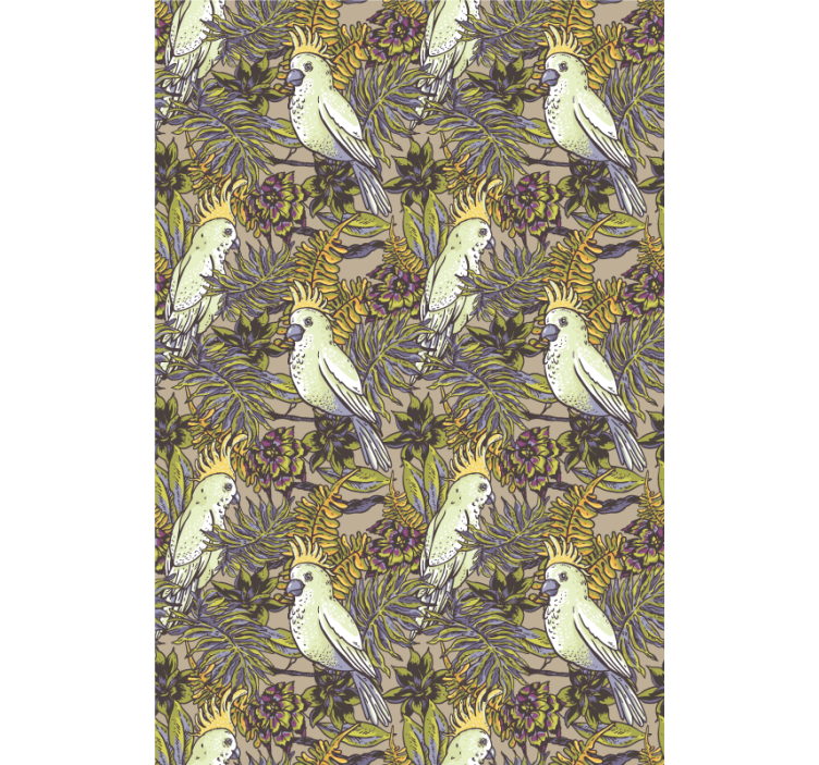 Wallpaper childrens room with amazonian parrots design - TenStickers