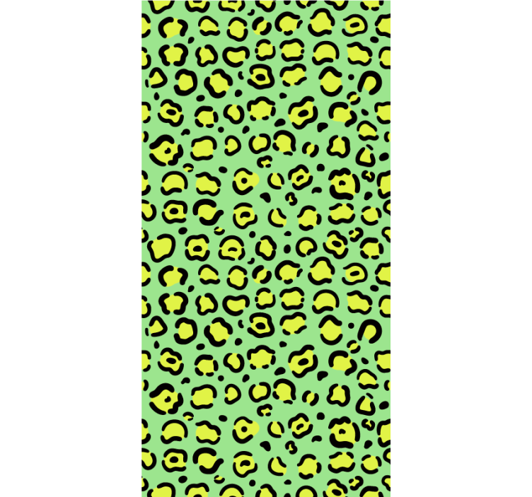 Wallpaper childrens room colorful leopard on pistachio - TenStickers