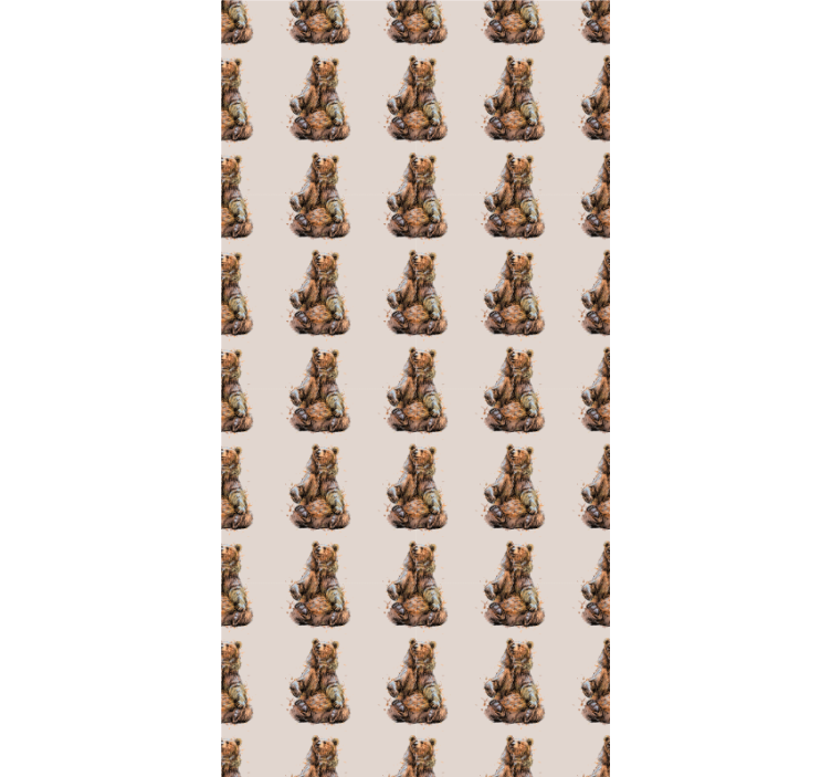 Wallpaper childrens room brown bear - TenStickers