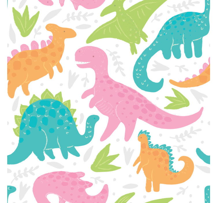 Wallpaper childrens room in soft pastel colors - TenStickers