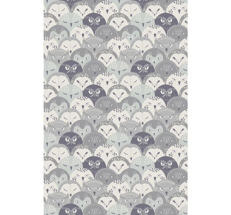 Wallpaper childrens room grey forest animals - TenStickers