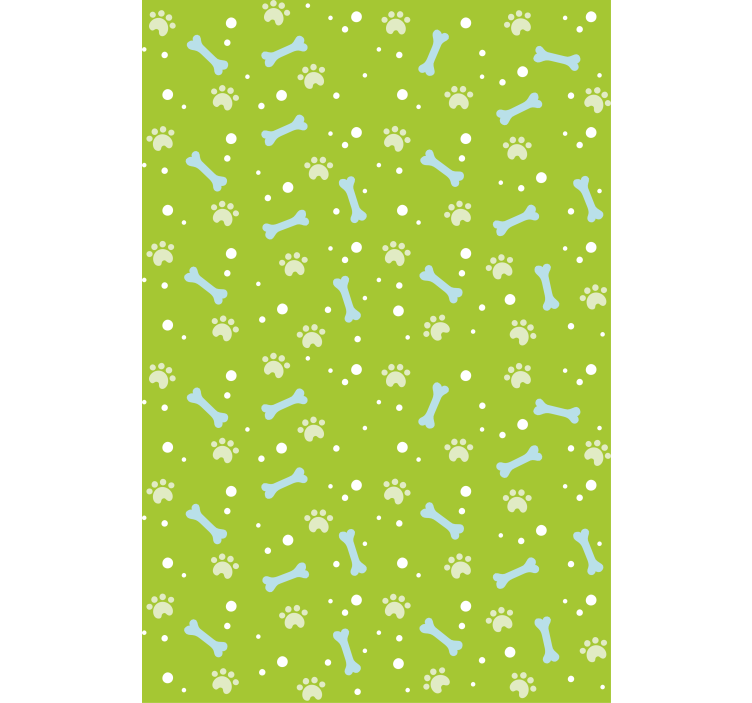 Wallpaper childrens room paw print design - TenStickers