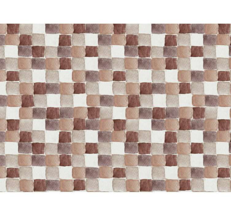Living area wallpaper in earth tone watercolor - TenStickers