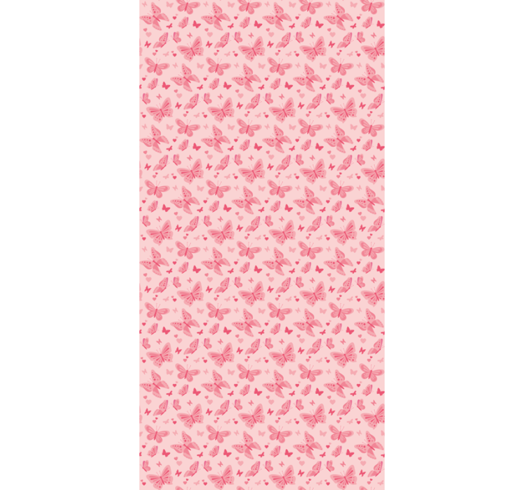 Pink butterflies wallpaper - TenStickers