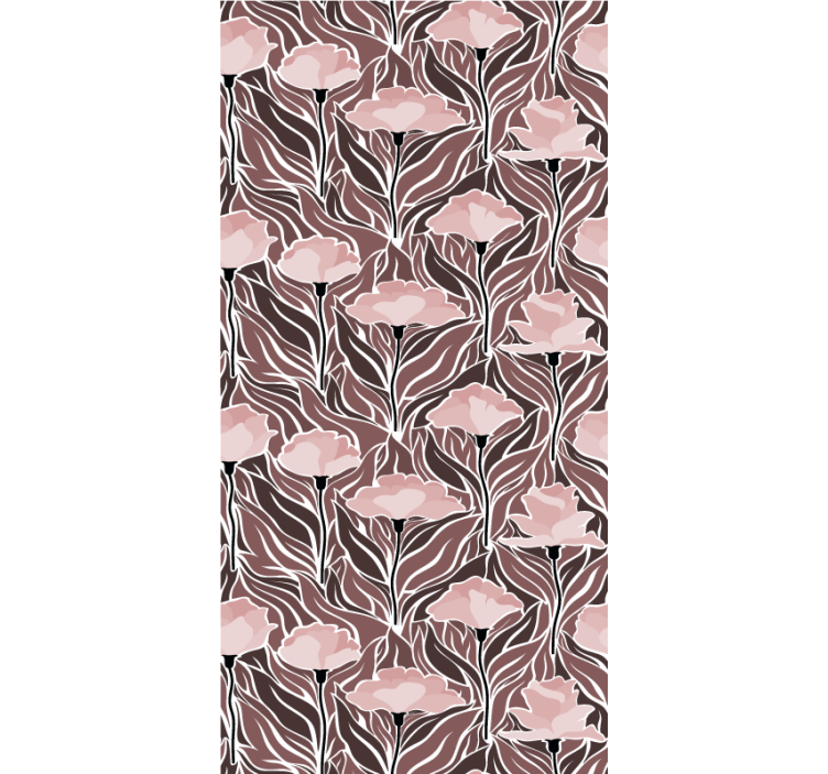 Hallway wallpaper with elegant beige patterns - TenStickers