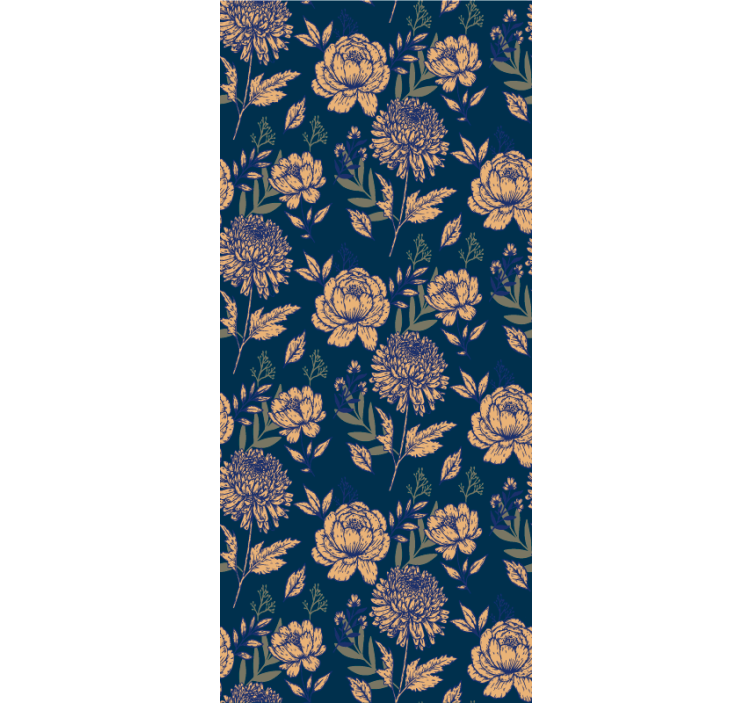 Hallway wallpaper navy elegant design - TenStickers
