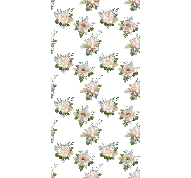Hallway wallpaper delicate white arrangement - TenStickers