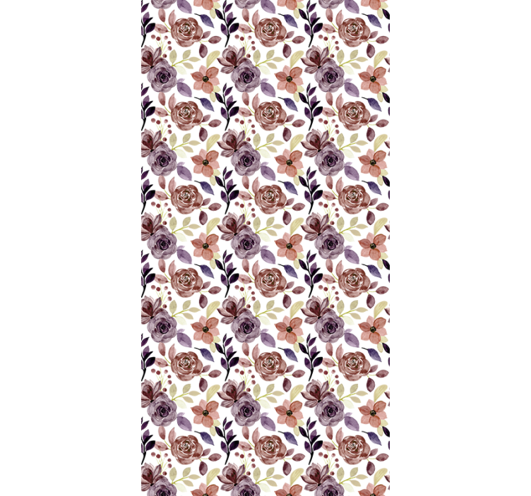 Hallway wallpaper rose and flower design - TenStickers