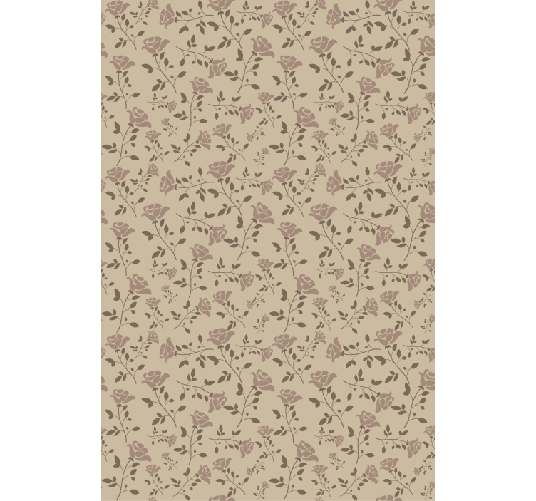 Hallway wallpaper with delicate botanical details - TenStickers