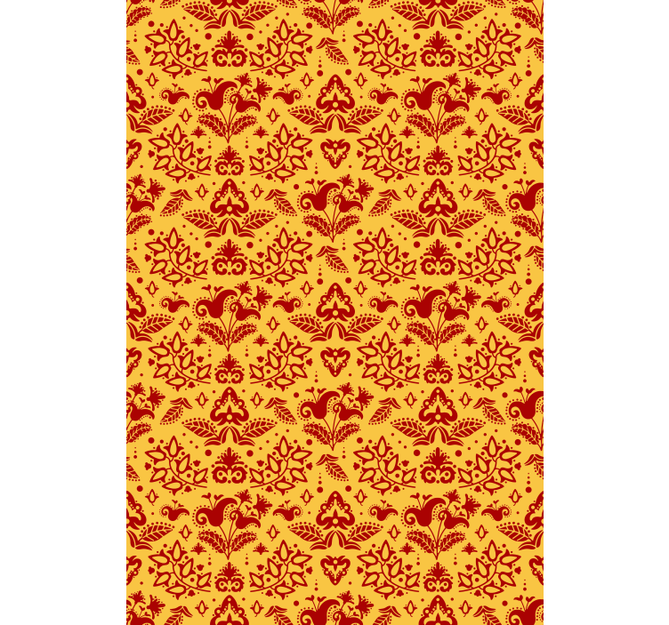 Hallway wallpaper in botanical motif style - TenStickers