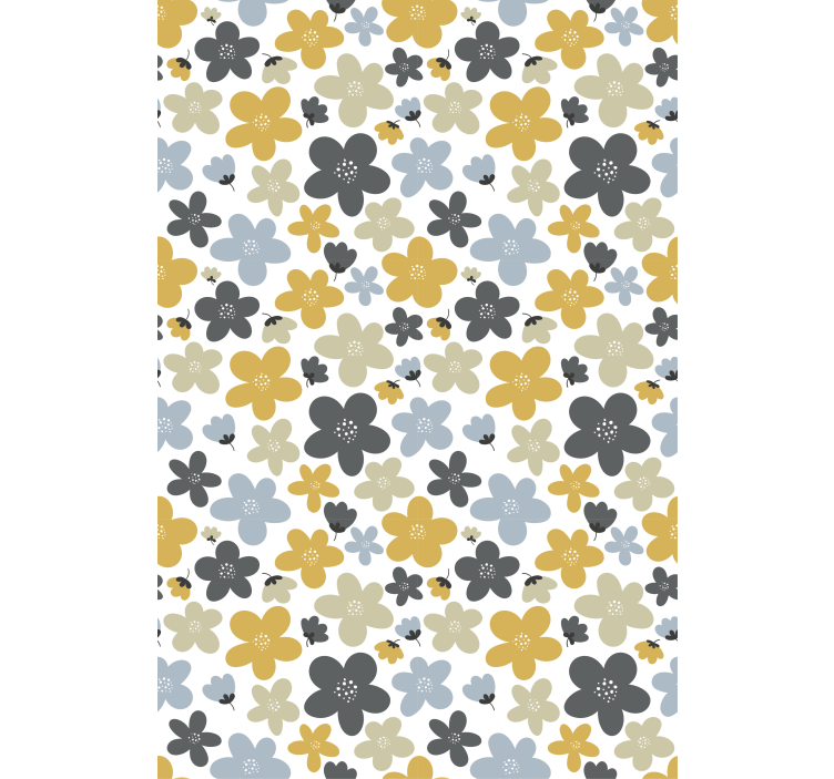 Nordic wallpaper pastel abstract flowers - TenStickers