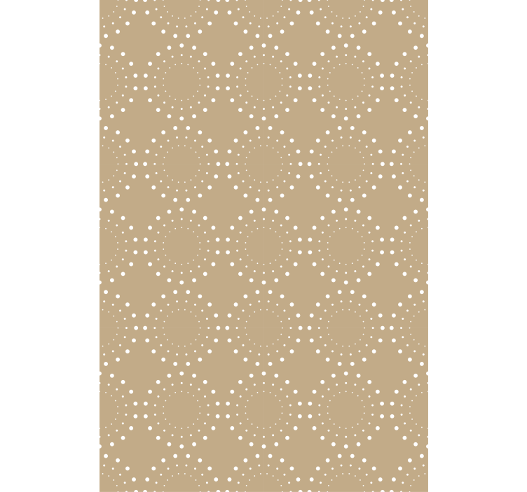 Nordic wallpaper light beige background with white circles - TenStickers