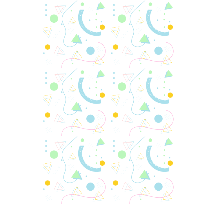 Nordic wallpaper in green and blue triangles pattern - TenStickers