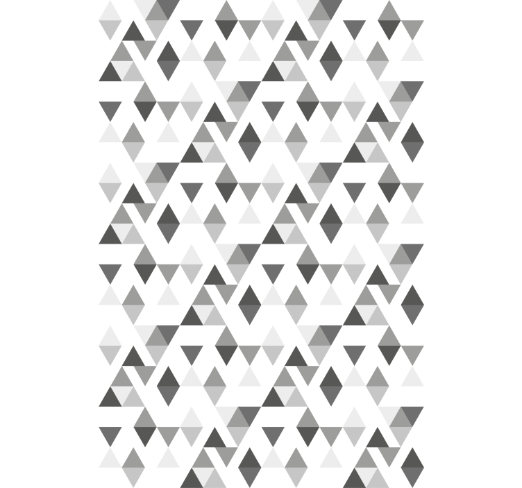 Nordic wallpaper light grey and white triangle pattern - TenStickers