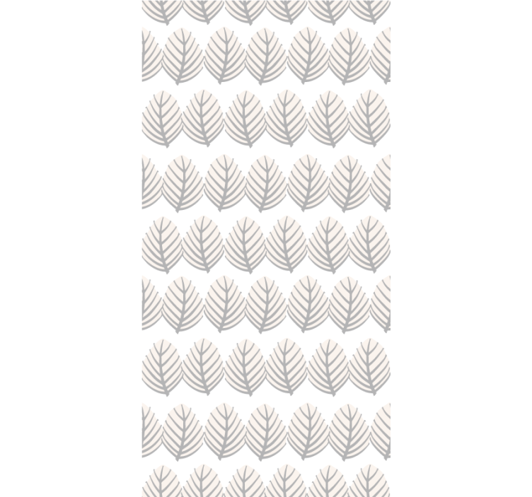 Nordic wallpaper in grey leaf pattern - TenStickers