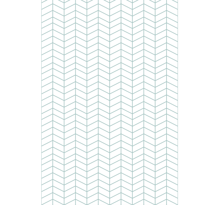 Nordic wallpaper blue zigzag lines on white - TenStickers