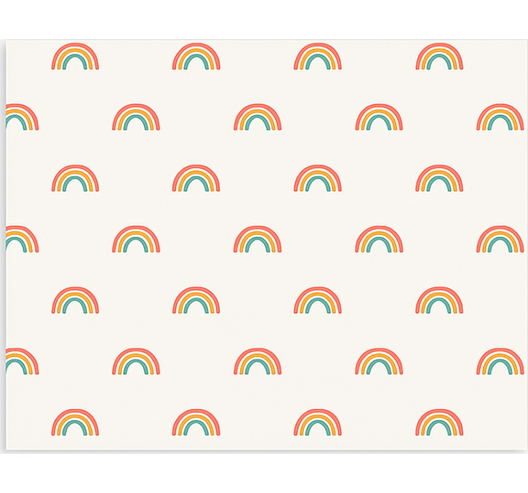 Nordic wallpaper colourful cascading rainbows - TenStickers