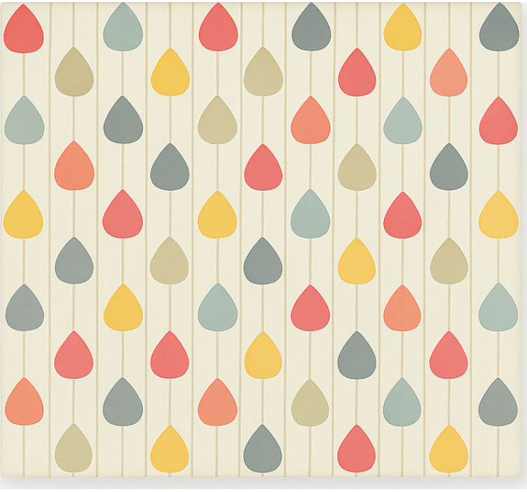 Nordic wallpaper colourful cascading raindrops - TenStickers