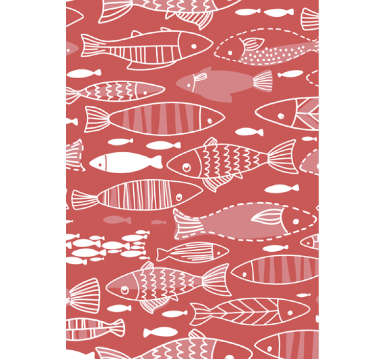 Living area wallpaper with numerous fish underwater - TenStickers
