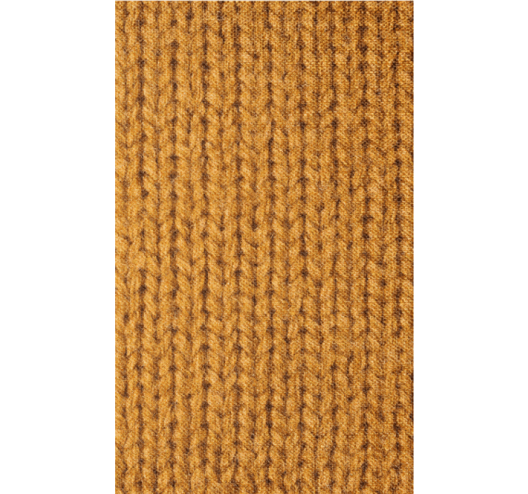 Living area wallpaper orange natural fiber look - TenStickers