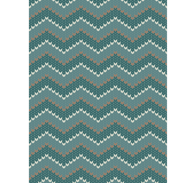 Living area wallpaper in blue natural fiber look - TenStickers