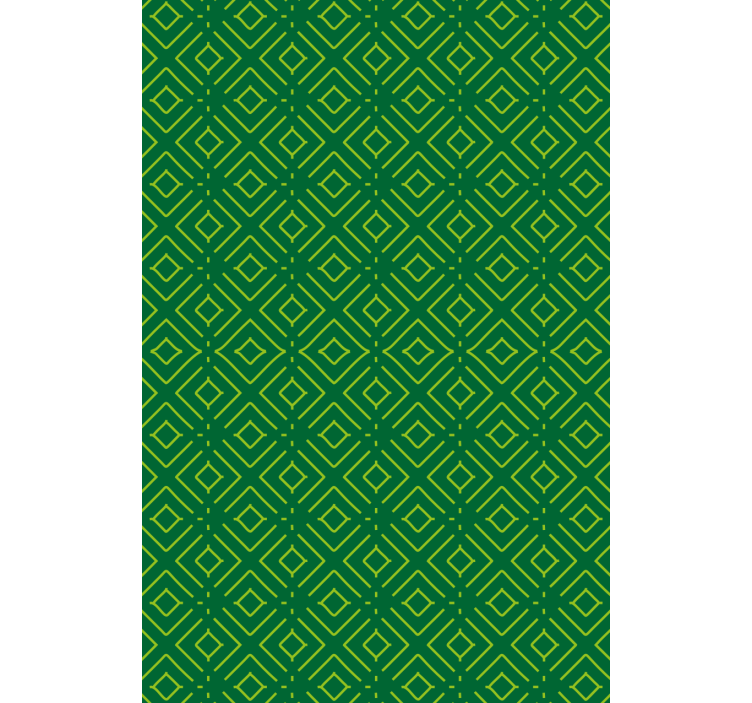 Living area wallpaper geometric green design - TenStickers