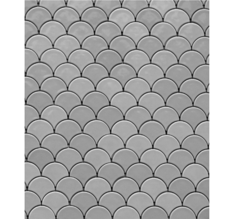 Living area wallpaper scalloped pattern design - TenStickers